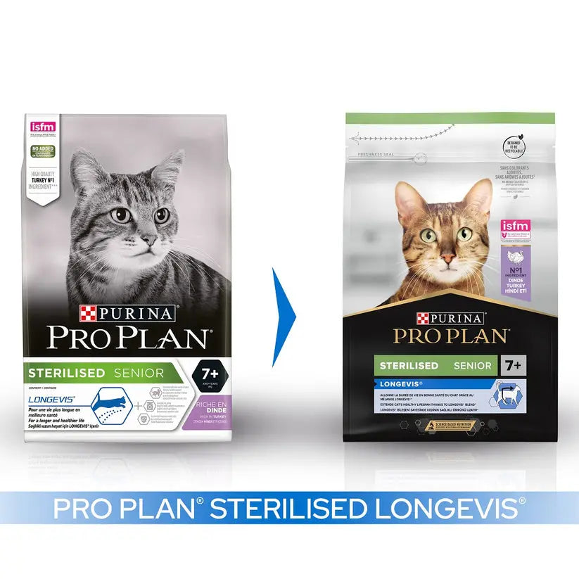 PURINA® PRO PLAN® STERILISED SENIOR 7+ LONGEVIS®, TURKEY 1.5 kg PetFit.ae