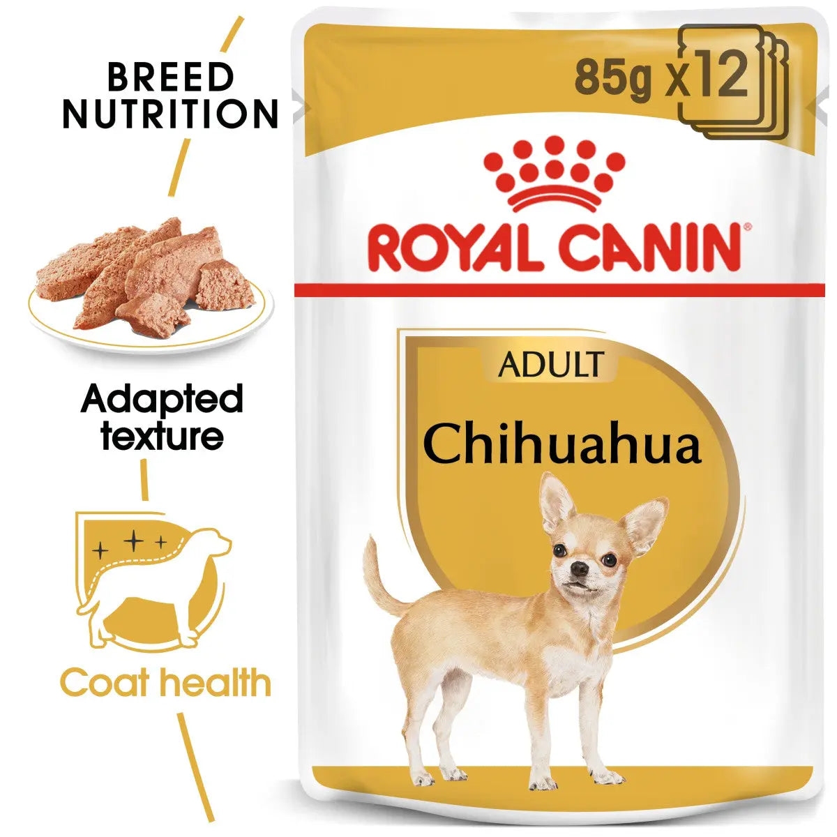 ROYAL CANIN BREED HEALTH NUTRITION CHIHUAHUA ADULT WET FOOD POUCH, 85G Royal Canin