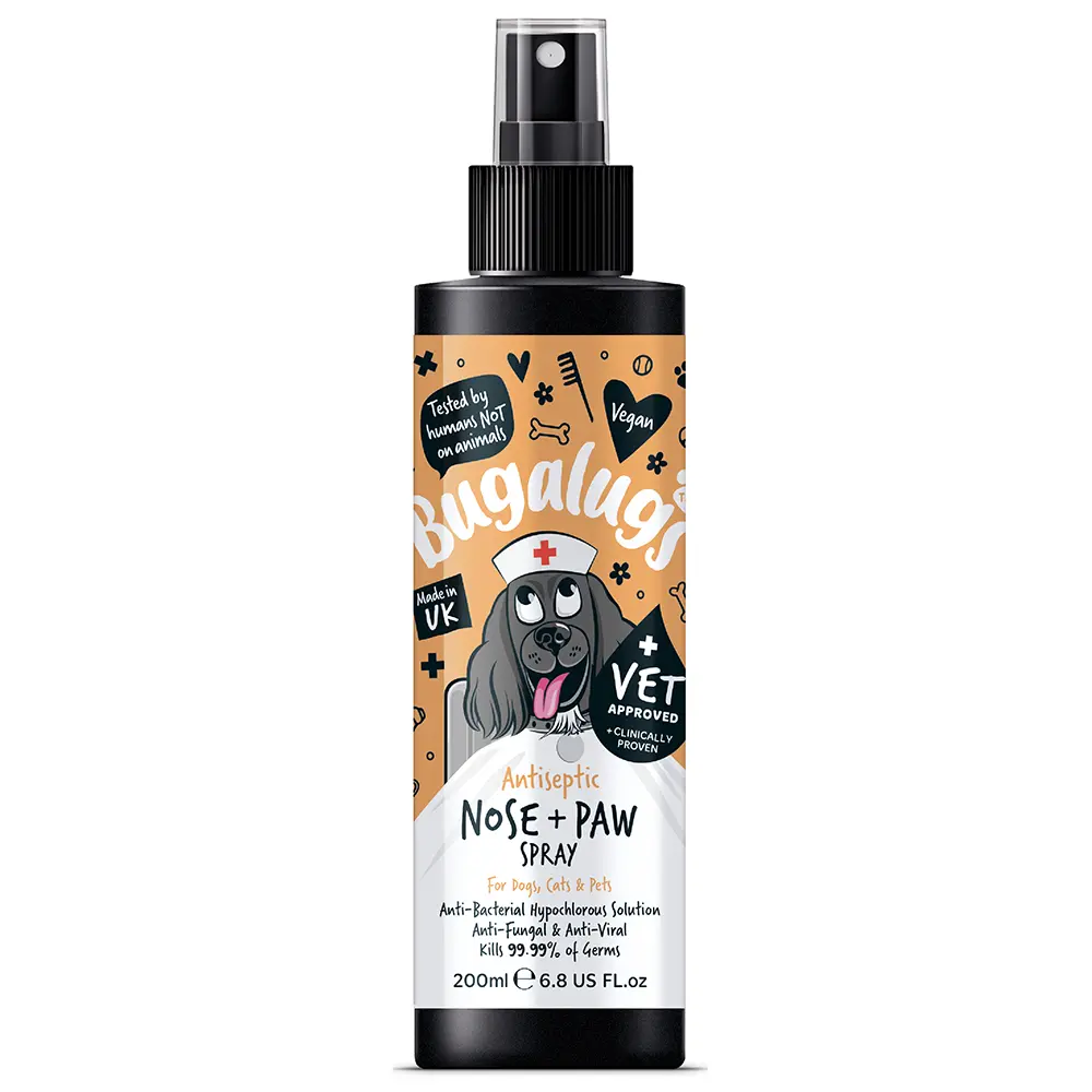 Bugalugs Antiseptic Paw & Nose Spray 200ml (6.8 Fl Oz) Petszapp
