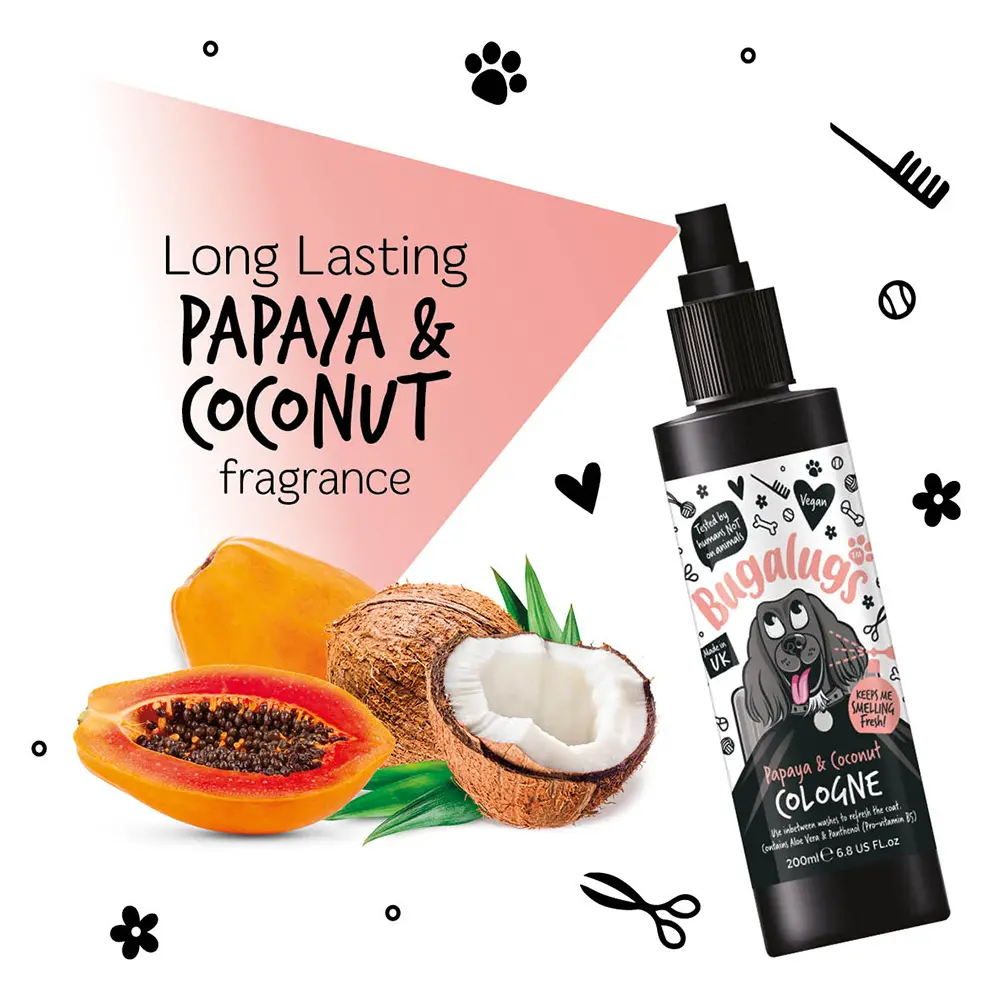 Bugalugs Papaya & Coconut Cologne 200ml (6.8 Fl Oz) Petszapp