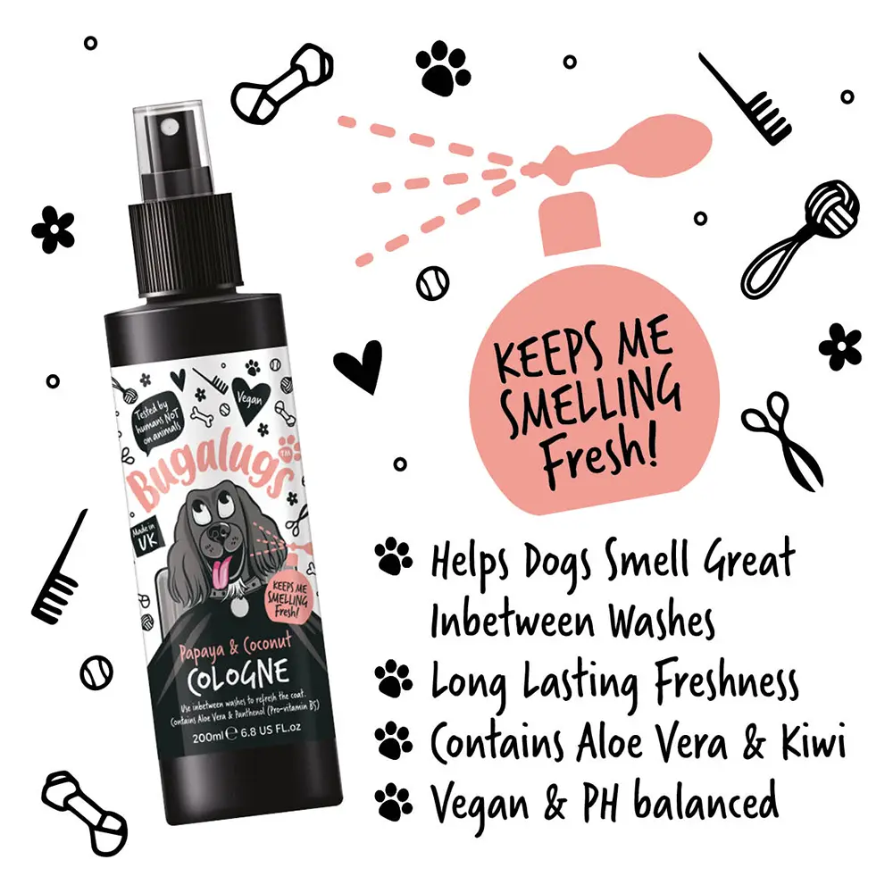Bugalugs Papaya & Coconut Cologne 200ml (6.8 Fl Oz) Petszapp
