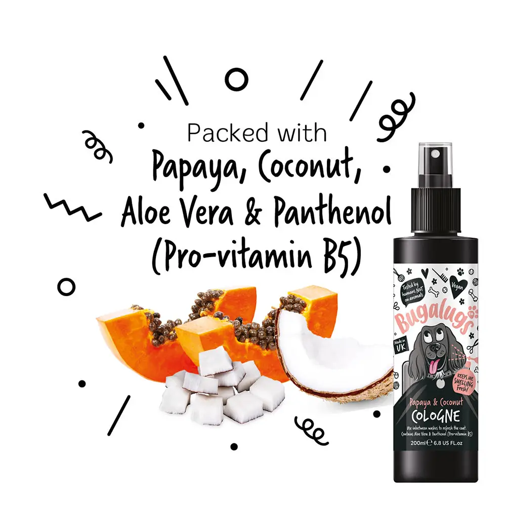Bugalugs Papaya & Coconut Cologne 200ml (6.8 Fl Oz) Petszapp