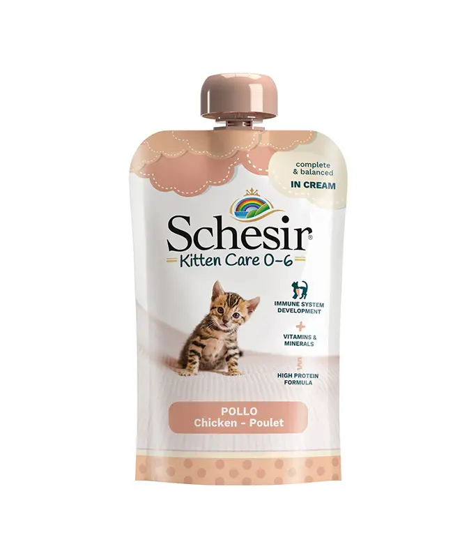 SCHESIR KITTEN POUCH CREAM 0-6MOS WET FOOD 150g Schesir