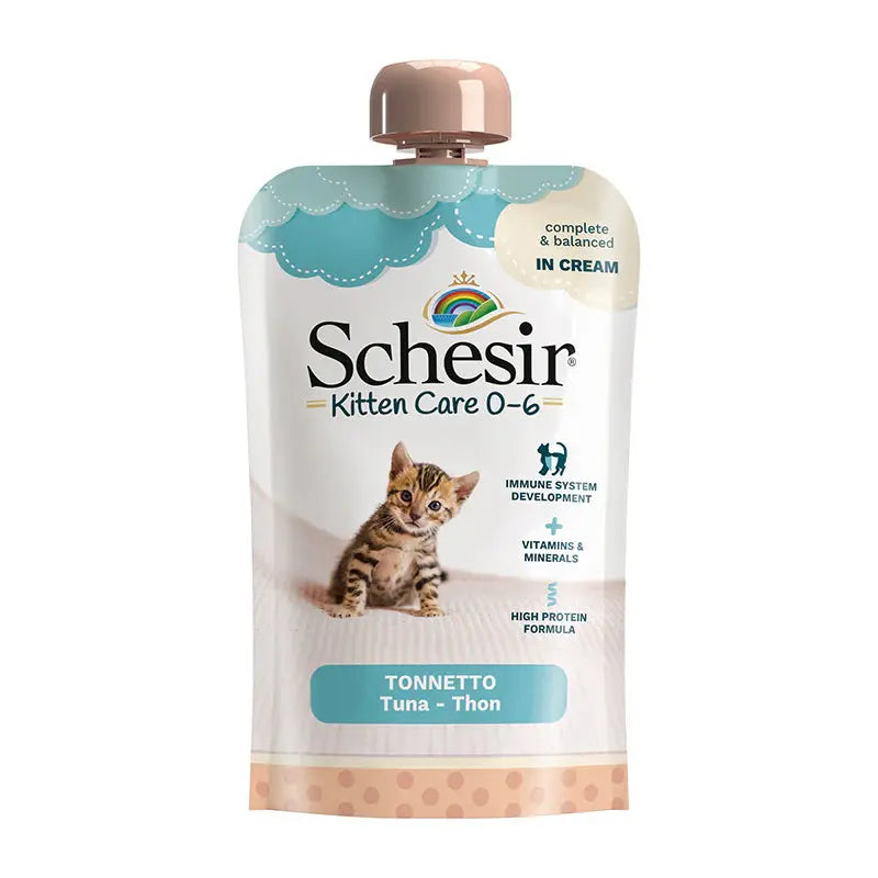 SCHESIR KITTEN POUCH CREAM 0-6MOS WET FOOD 150g Schesir