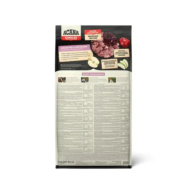 ACANA LIMITED INGREDIENT DIET GRASS FED LAMB DRY DOG FOOD ACANA