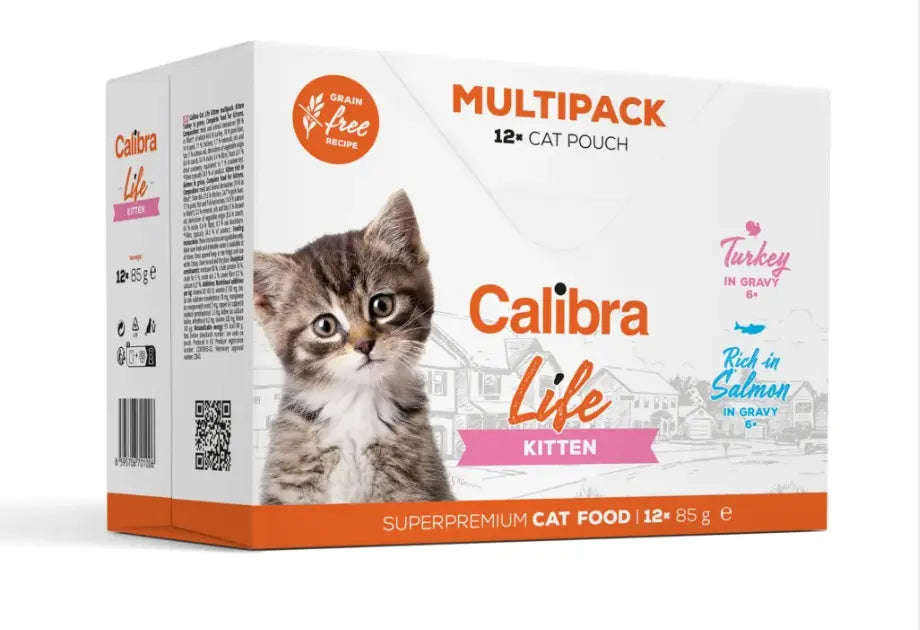Calibra Cat Life Pouch Kitten Multipack 12x85g Calibra