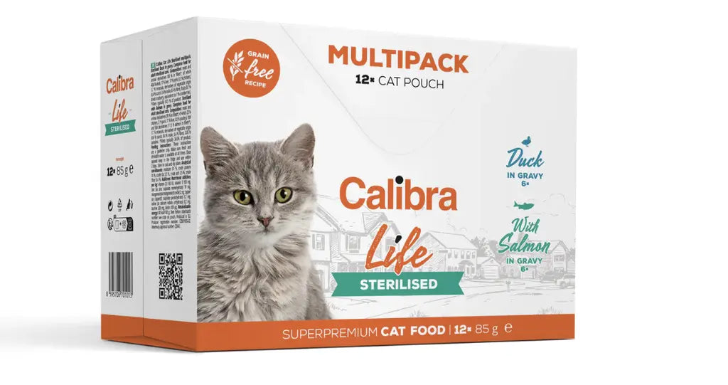 Calibra Cat Life Pouch Sterilised Multipack 12x85g Calibra