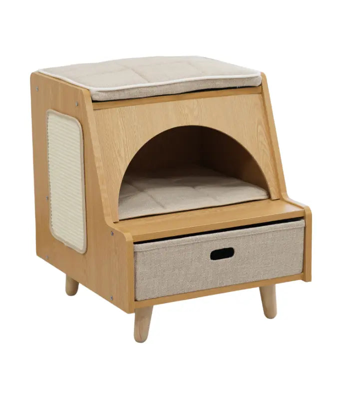 Catry Bedside Box Cat House with Scratcher Catry