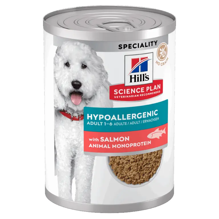 HIIL'S SCIENCE PLAN HYPOALLERGENIC ADULT WET FOOD WITH SALMON 363G Hills