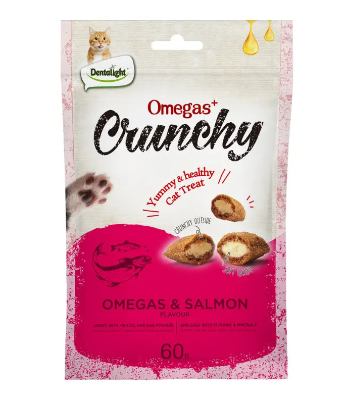 DENTALIGHT OMEGAS + CRUNCHY CAT TREAT 60G Dentalight
