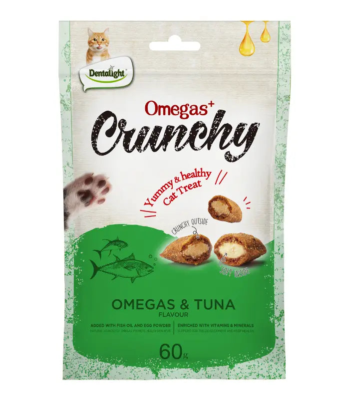 DENTALIGHT OMEGAS + CRUNCHY CAT TREAT 60G Dentalight