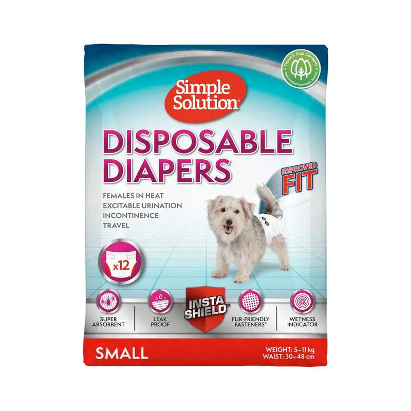 SIMPLE SOLUTION DISPOSABLE DIAPERS 12PACK SIMPLE SOLUTION