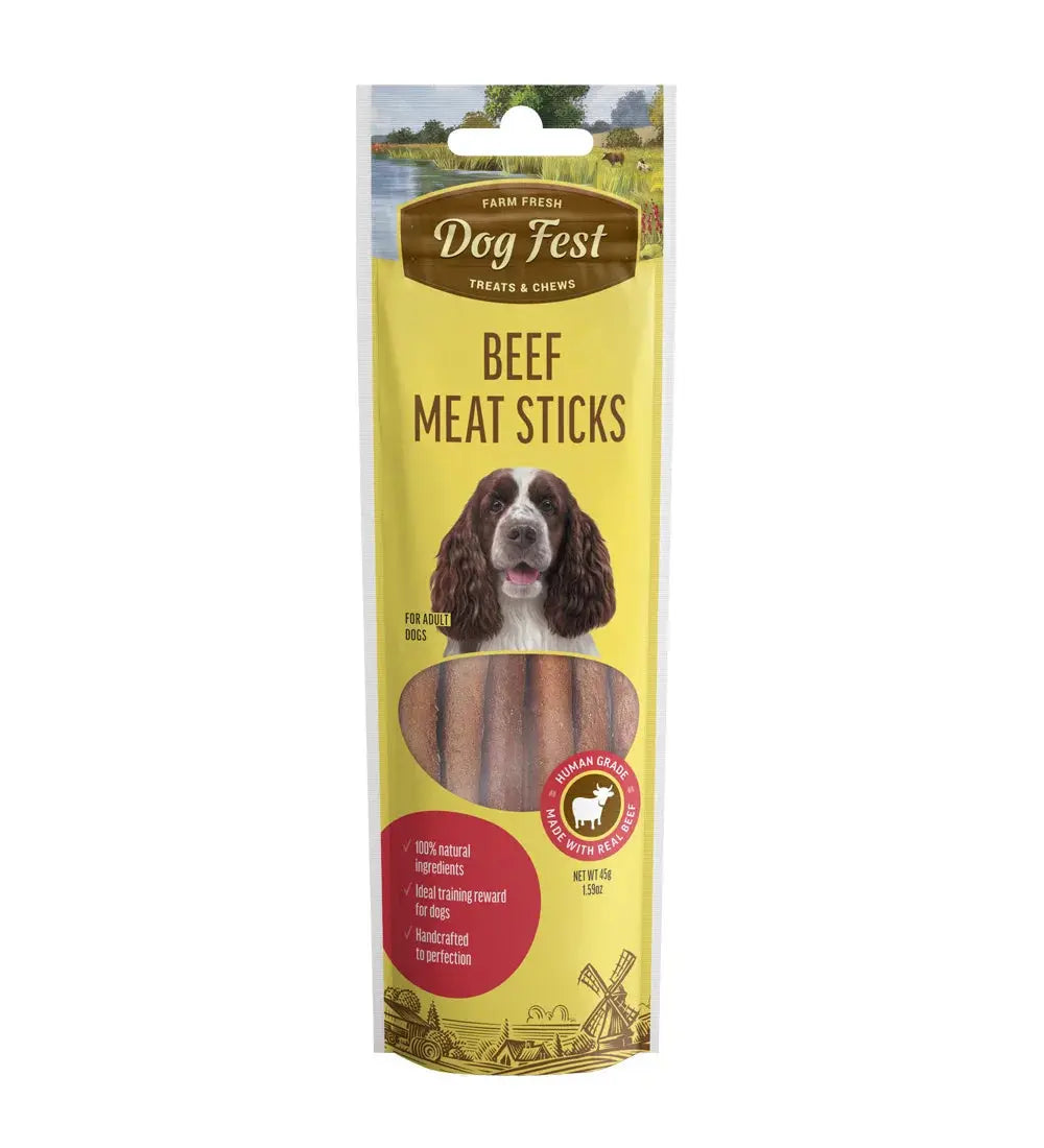 Dog Fest Beef Meat Sticks For Adult Dogs - 45g (1.59oz) Dog Fest