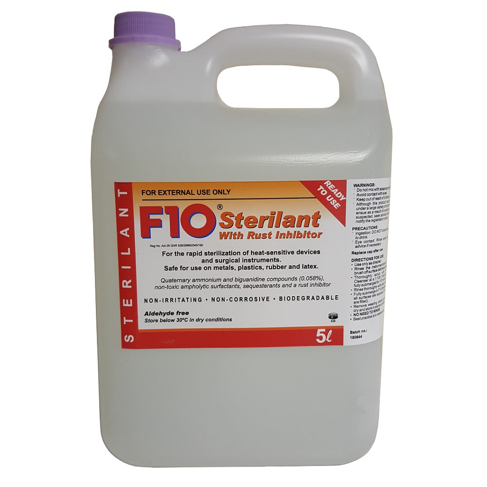 F10 READY TO USE COLD STERILANT WITH RUST INHIBITOR 5 L F10