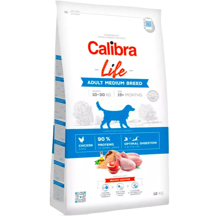 CALIBRA DOG LIFE ADULT MEDIUM BREED DRY DOG FOOD Calibra