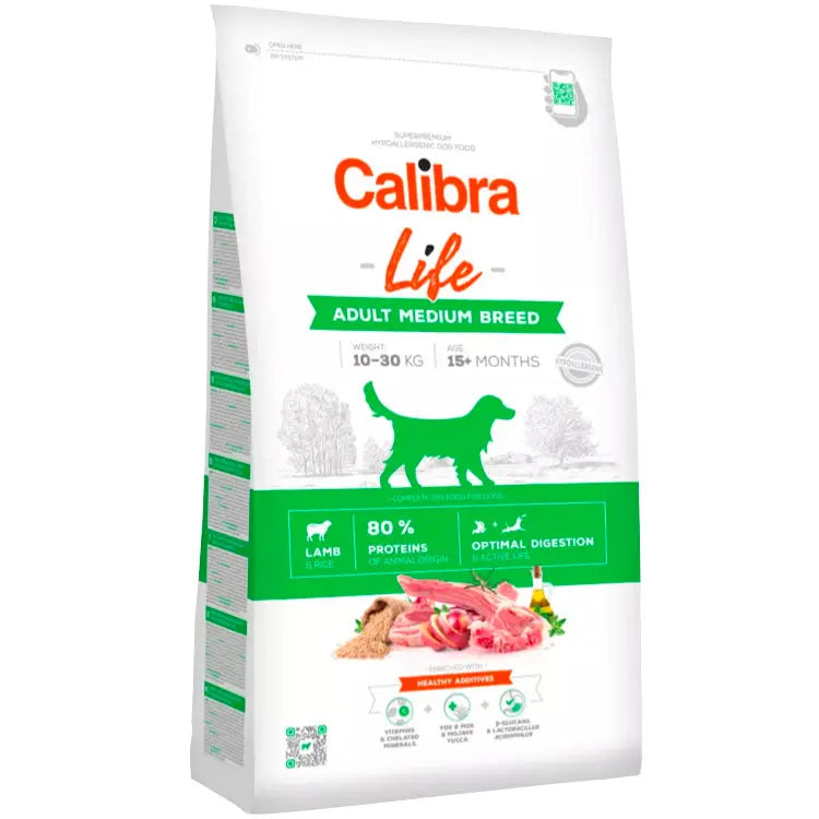 CALIBRA DOG LIFE ADULT MEDIUM BREED DRY DOG FOOD Calibra