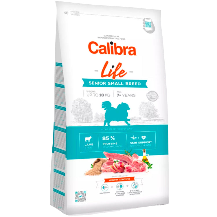 CALIBRA DOG LIFE SENIOR SMALL BREED LAMB DRY DOG FOOD 1.5 KG Calibra