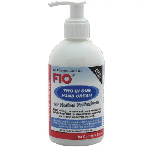 F10 TWO-IN-ONE HAND CREAM WITH PUMP 250 ML F10
