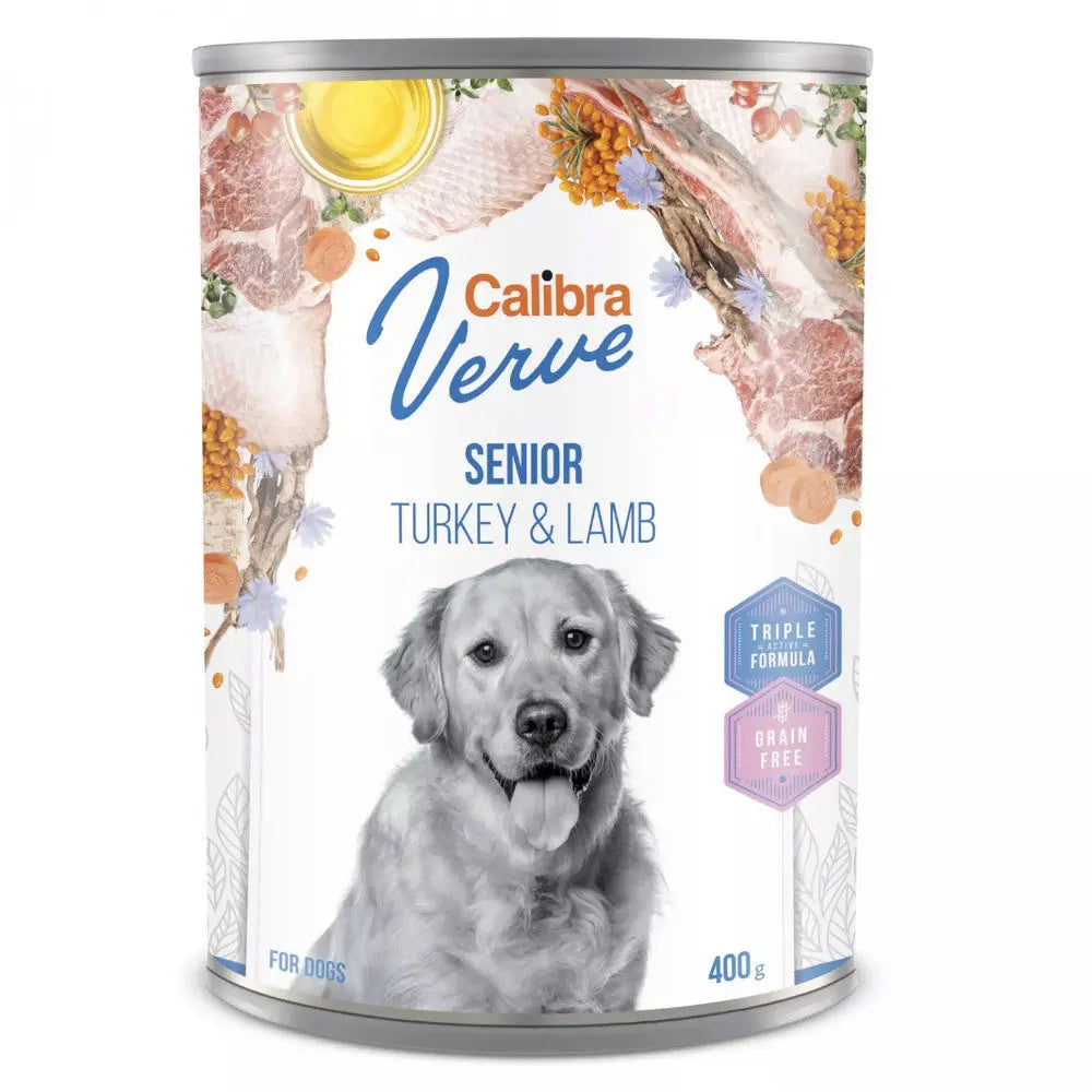 Calibra Dog Verve GF can Senior Turkey & Lamb 400g Calibra