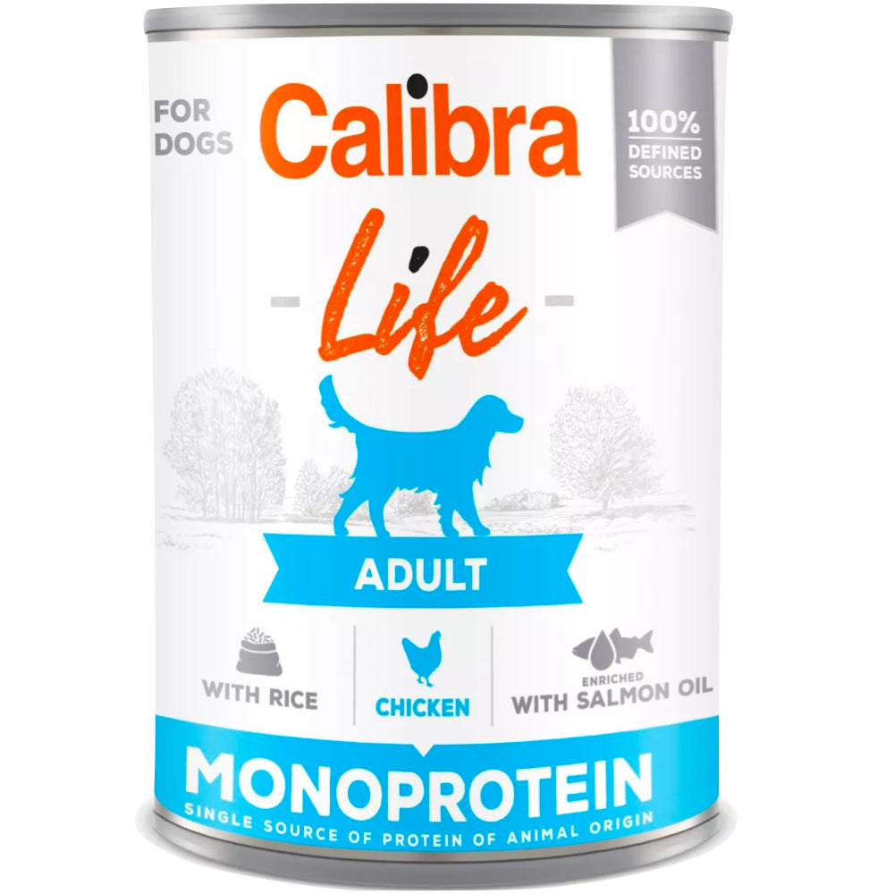 CALIBRA DOG LIFE CAN ADULT CHICKEN WITH RICE WET FOOD 400 GM Calibra