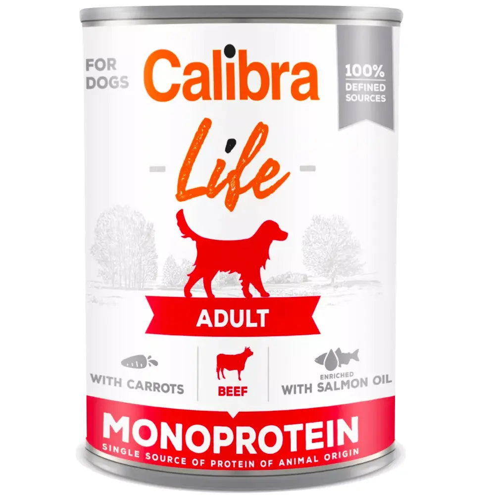 CALIBRA DOG LIFE CAN ADULT BEEF WITH CARROTS WET FOOD 400 GM Calibra