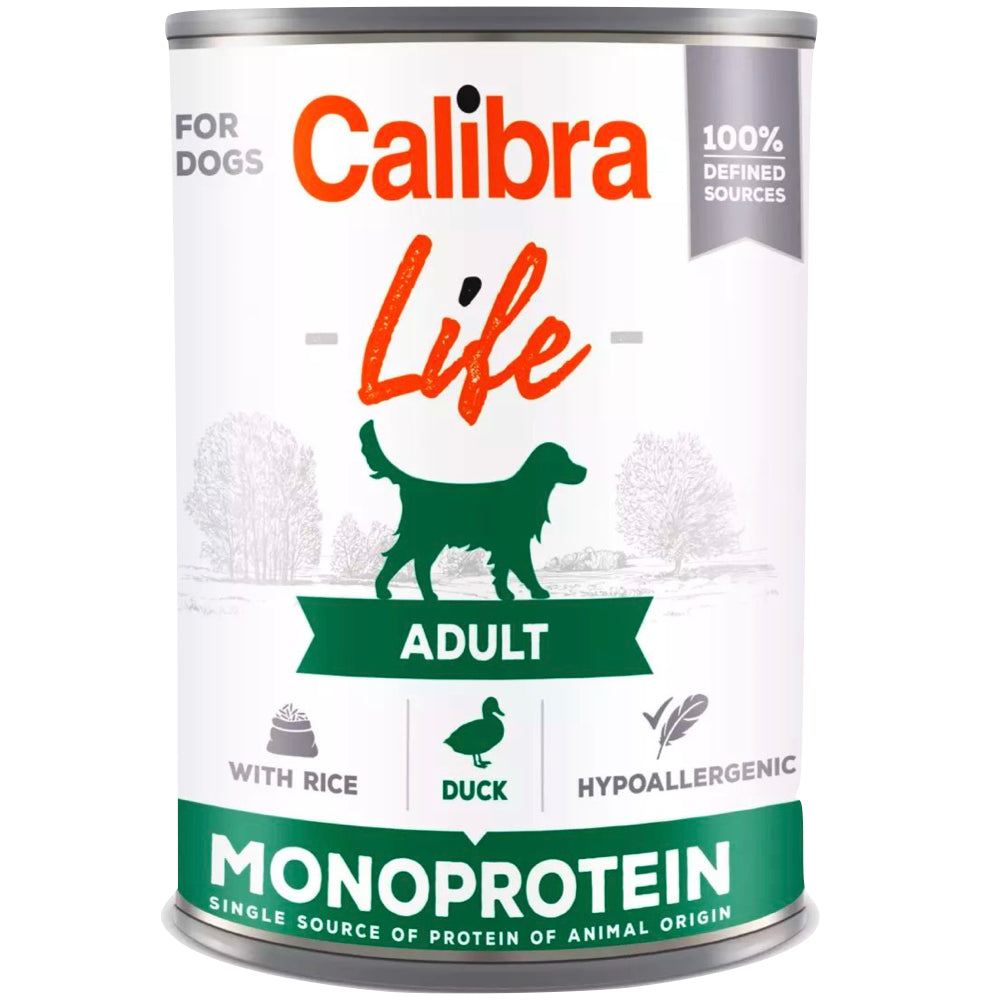 CALIBRA DOG LIFE CAN ADULT DUCK WITH RICE WET FOOD 400 GM Calibra
