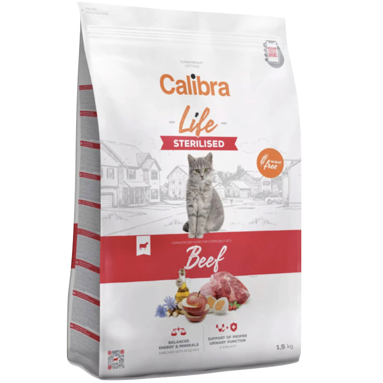 CALIBRA CAT LIFE STERILISED BEEF DRY FOOD Calibra
