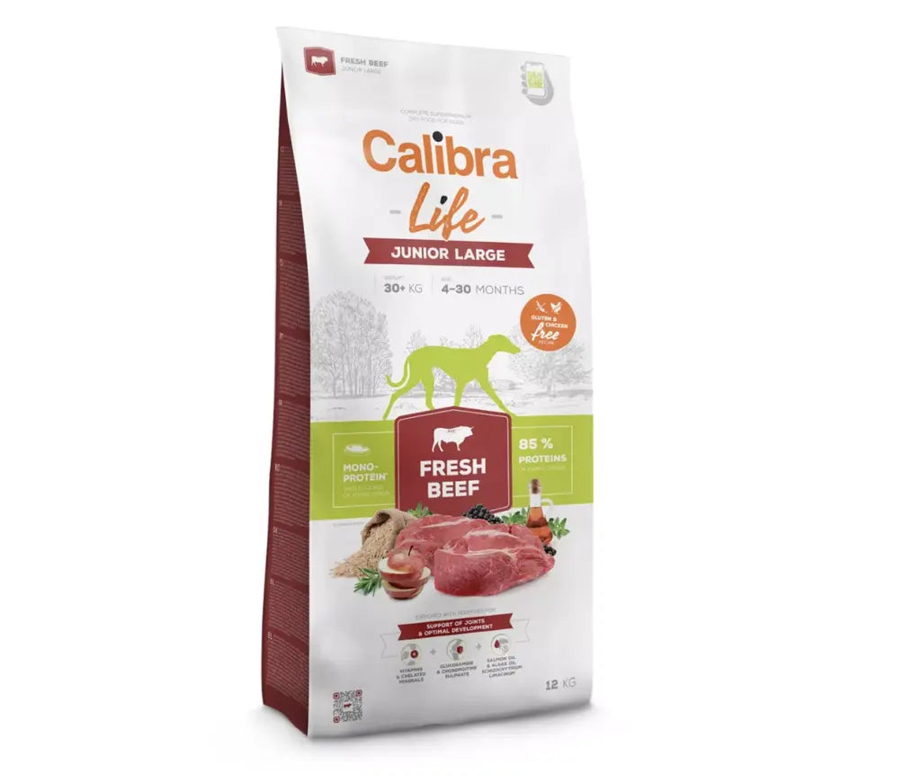 Calibra Dog Life Junior Large Fresh Beef 12kg Calibra