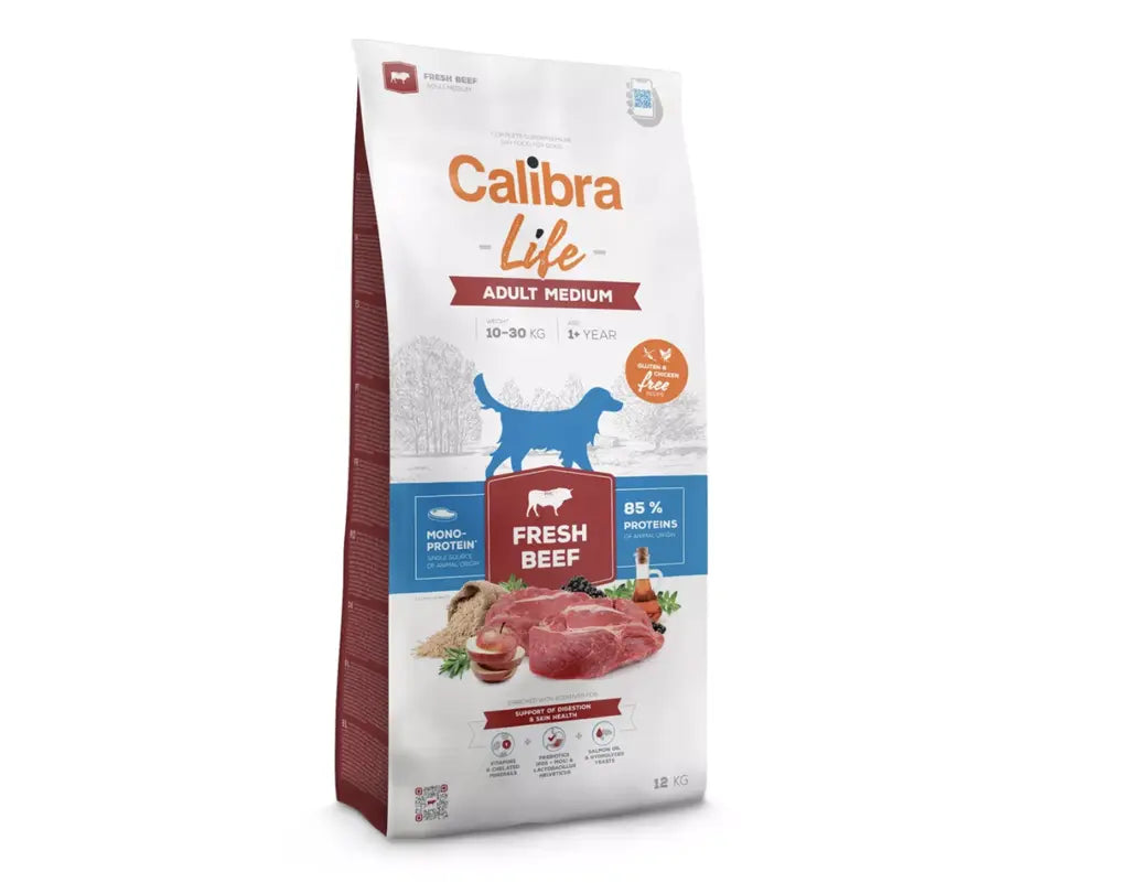 Calibra Dog Life Adult Medium Fresh Beef 12kg Calibra