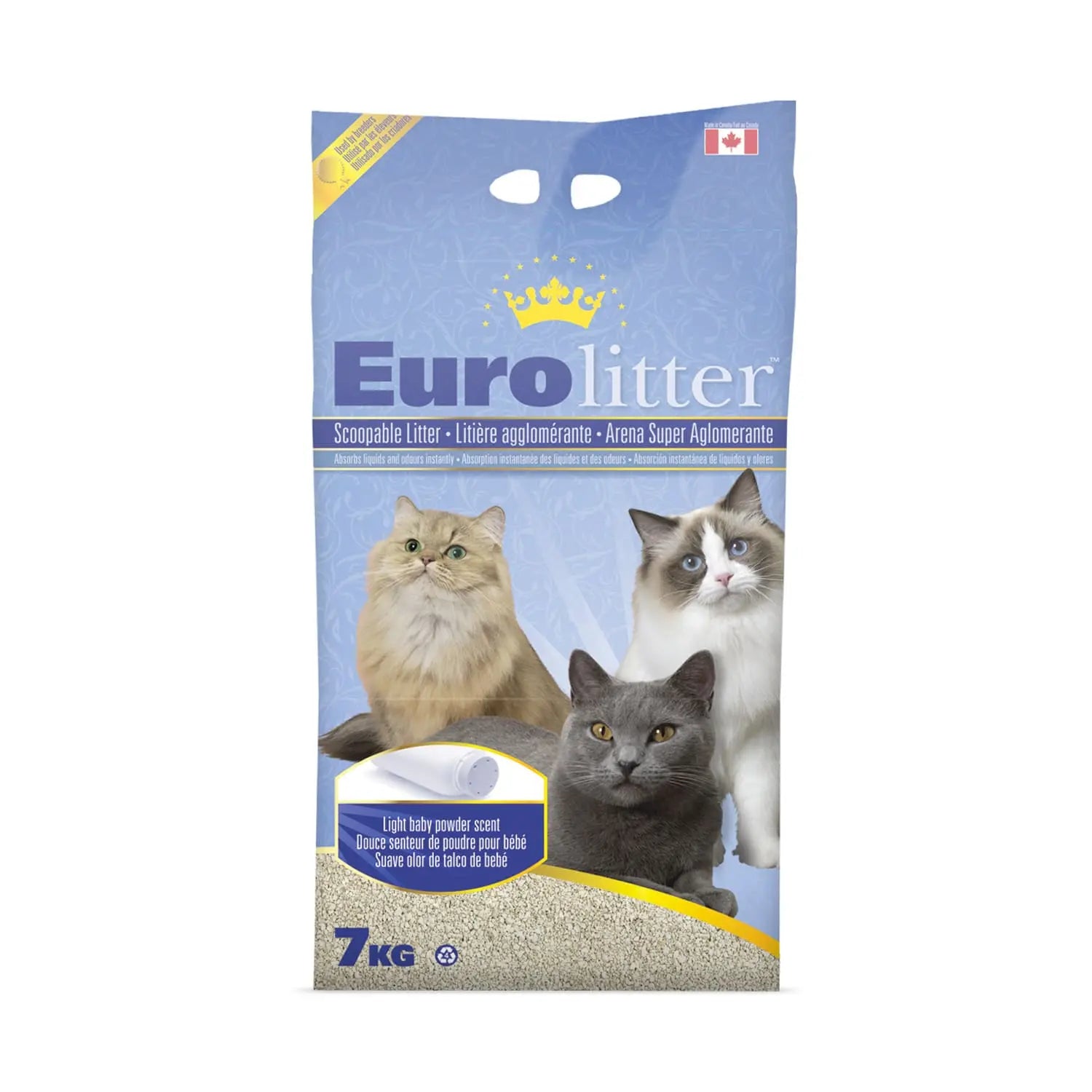 EUROLITTER PREMIUM CAT LITTER BABYPOWDER EUROLITTER