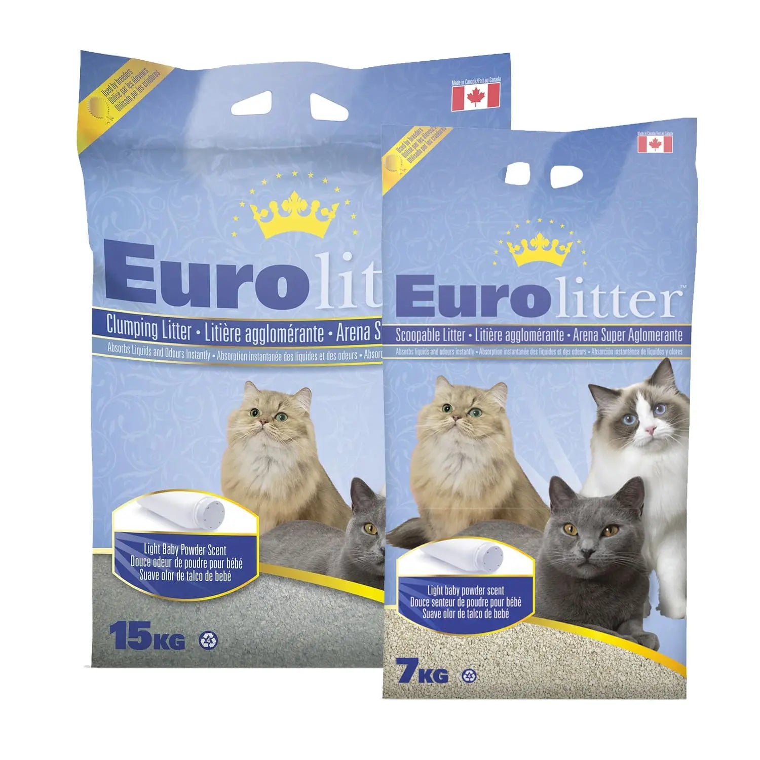 EUROLITTER PREMIUM CAT LITTER BABYPOWDER EUROLITTER