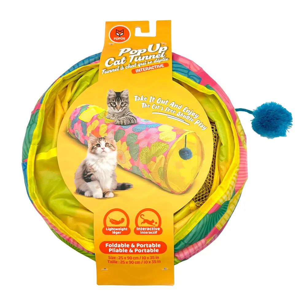 FOFOS FLORAL POP UP CAT TUNNEL FOFOS