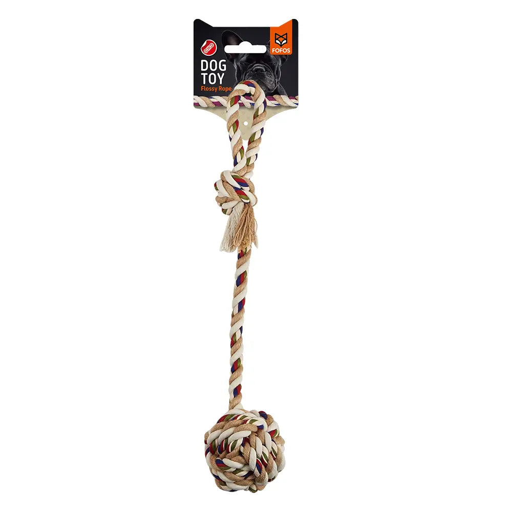 FOFOS Flossy Rope with Ball Dog Toy Petszapp