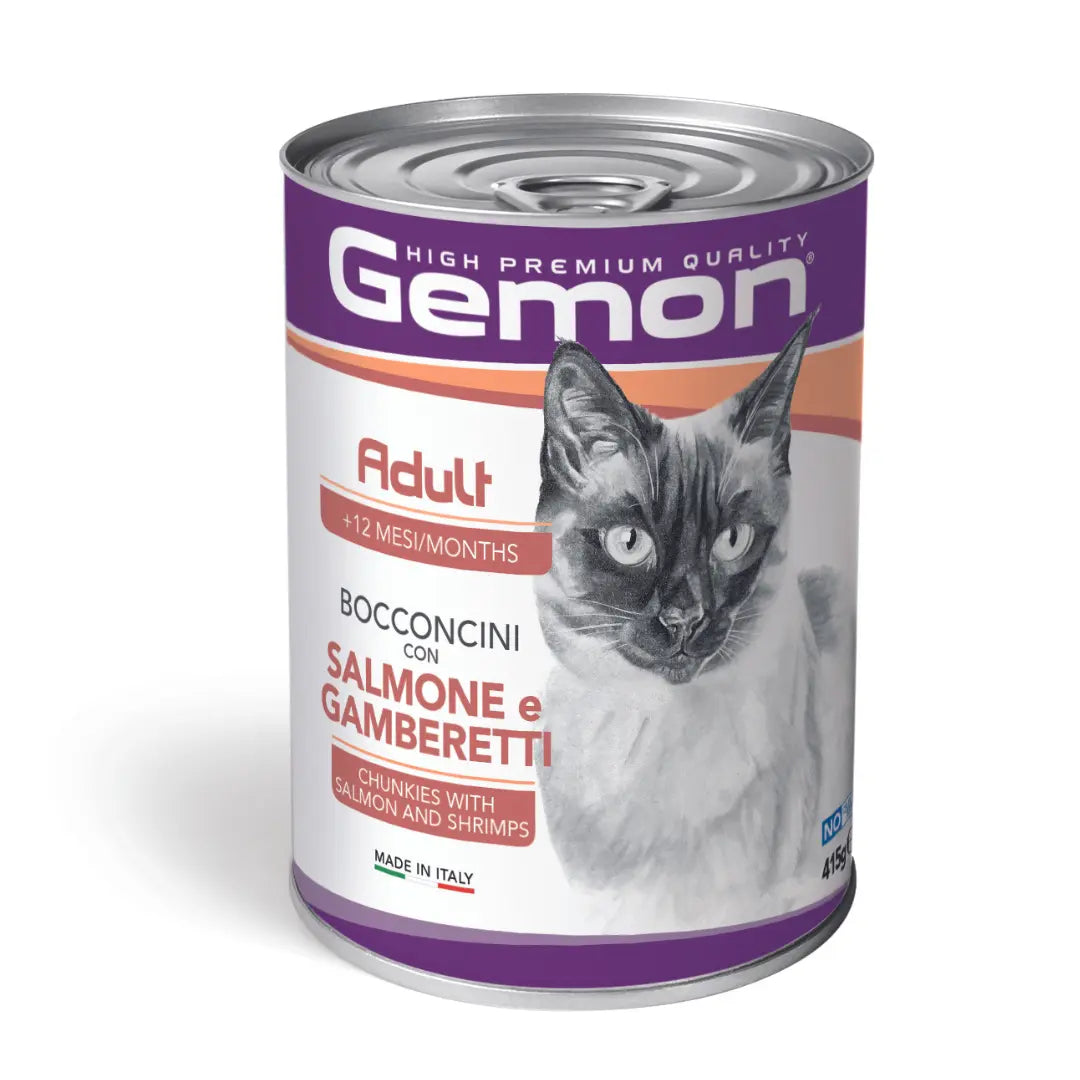 GEMON CAT ADULT WITH SALMON & SHRIMPS 415 Gm Gemon