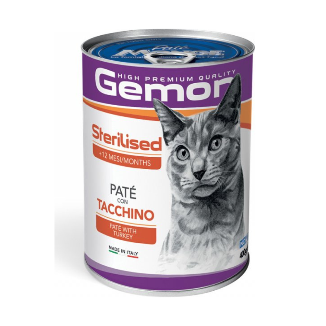 GEMON CAT STERILISED WITH TURKEY 400 Gm Gemon