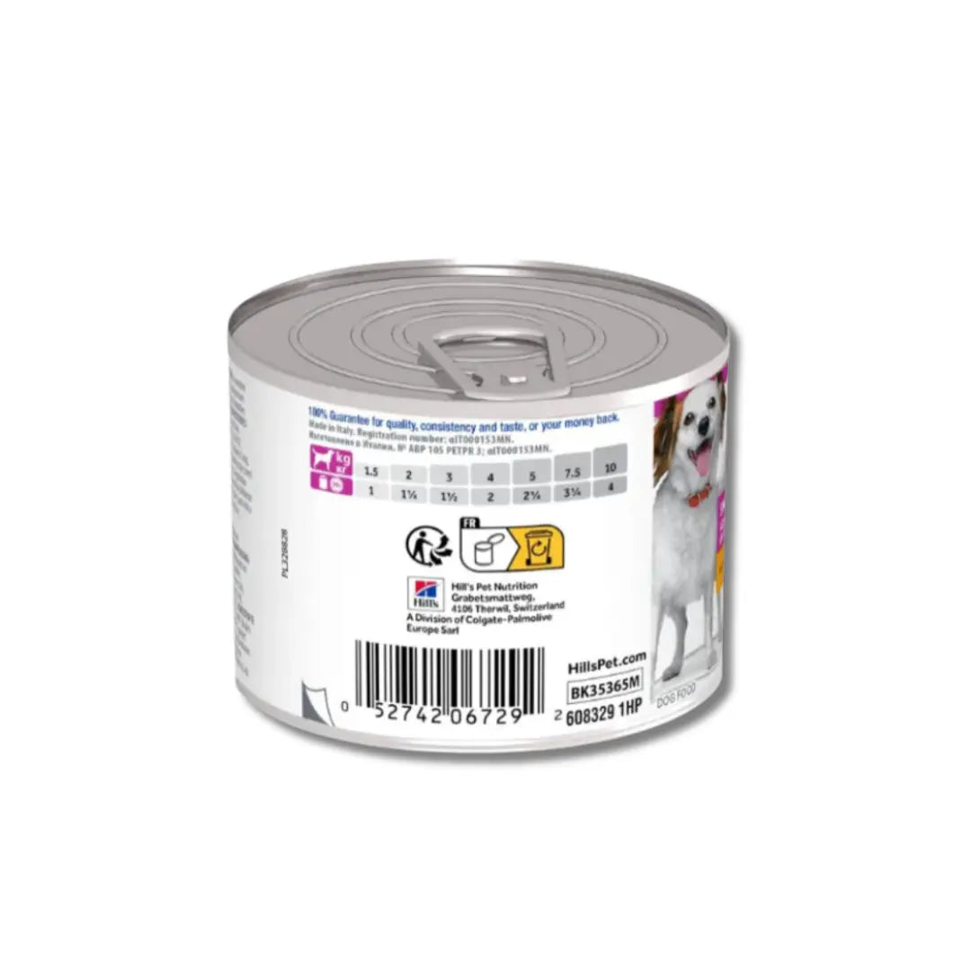 HILL'S SCIENCE PLAN SMALL & MINI ADULT DOG FOOD MOUSSE WITH CHICKEN 12X200G Hills