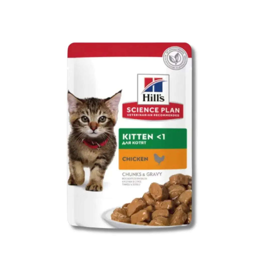 HILL'S SCIENCE PLAN TENDER CHUNKS & GRAVY KITTEN WET FOOD 85GX12 Hills
