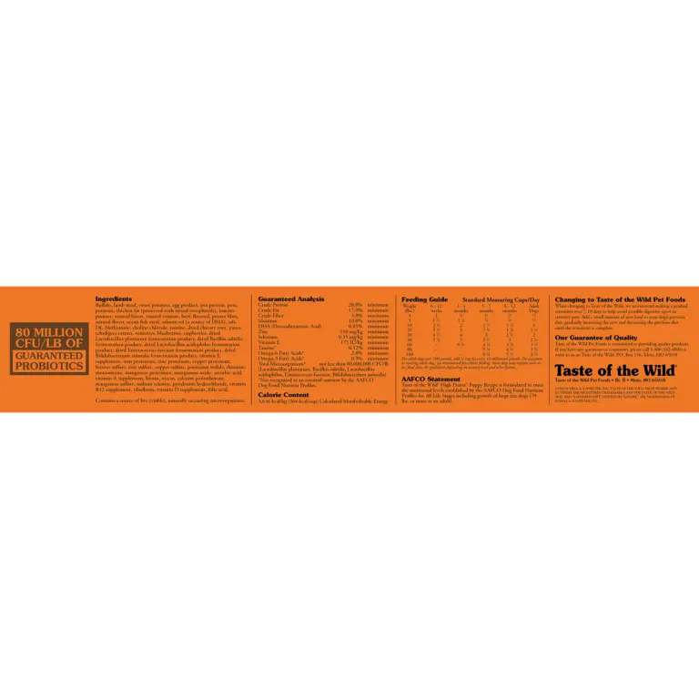 TASTE OF THE WILD HIGH PRAIRIE PUPPY RECIPE TASTE OF THE WILD