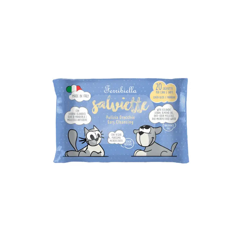 FERRIBIELLA EAR CLEANSING PET WET WIPES FERRIBIELLA