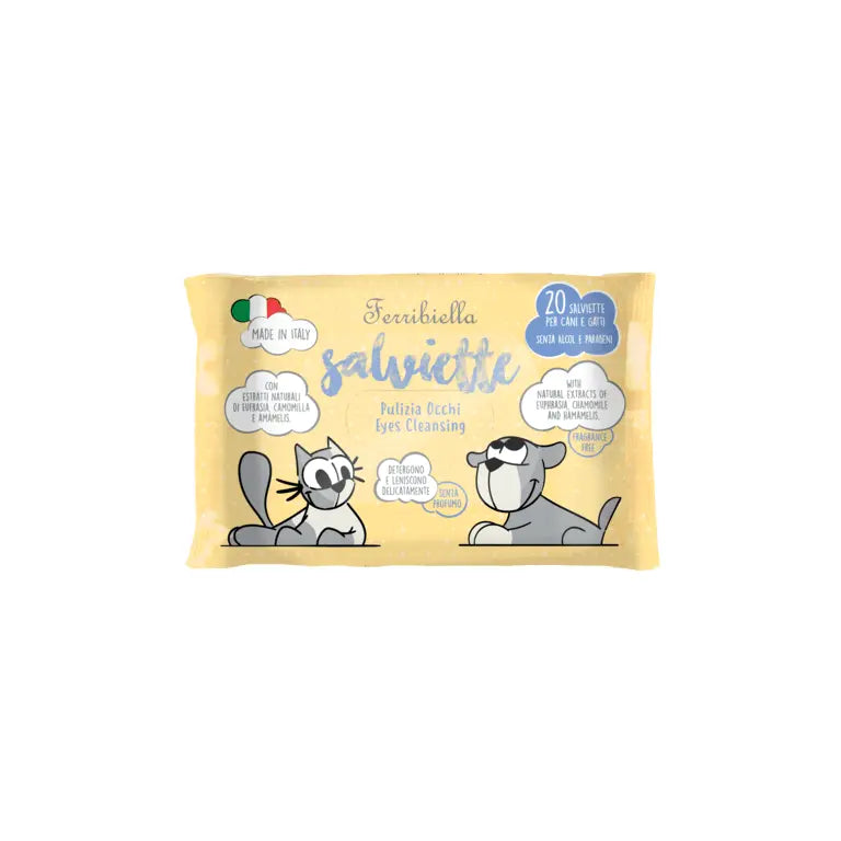 FERRIBIELA EYE CLEANSING PET WET WIPES FERRIBIELLA