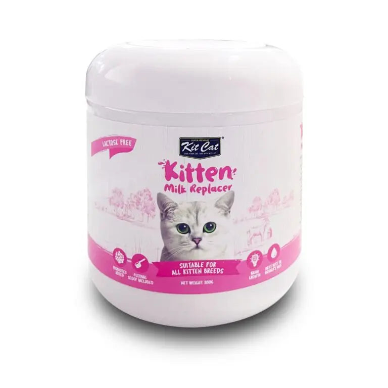 KIT CAT KITTEN MILK REPLACER 200G + FREE NURSING KIT KIT CAT