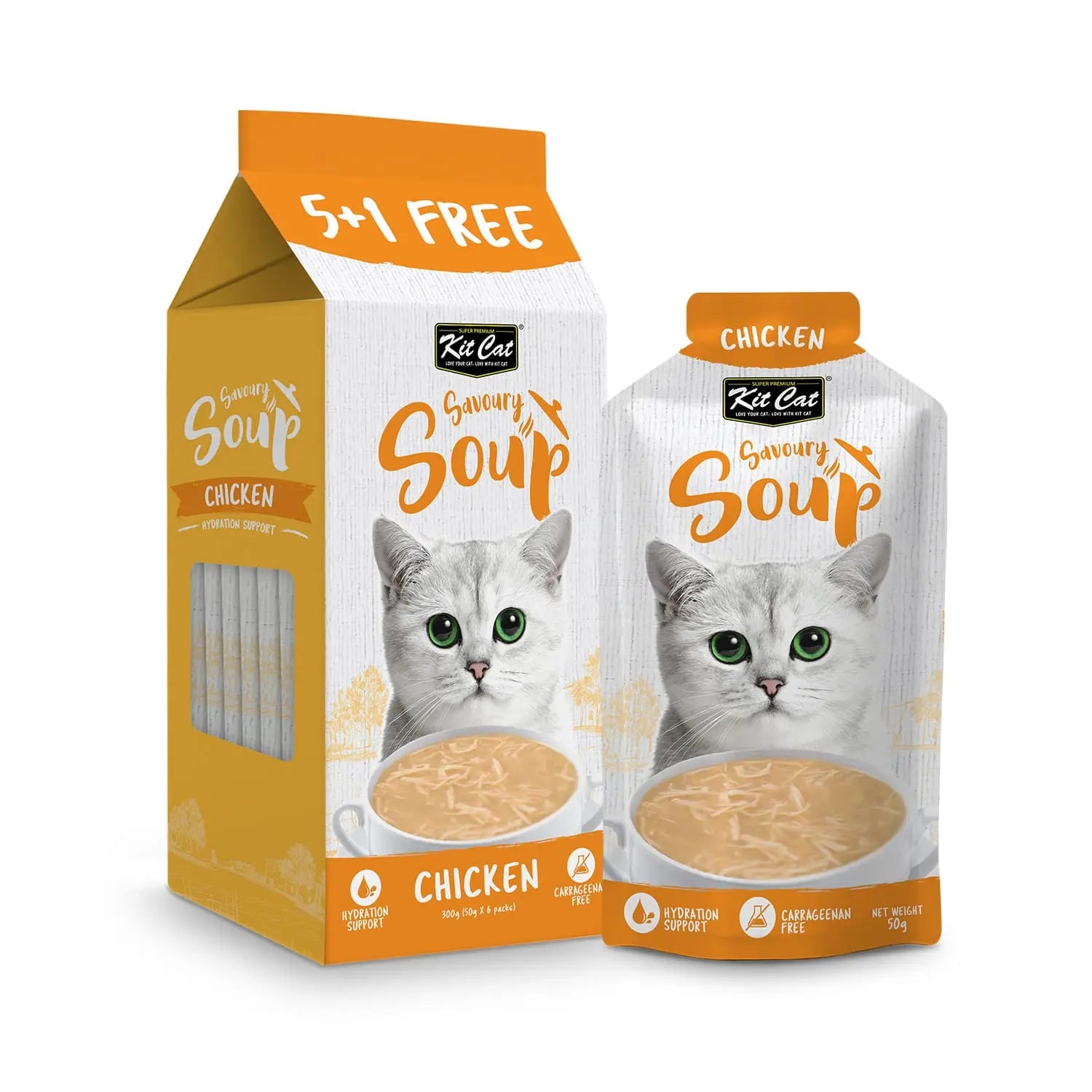 KIT CAT SAVOURY SOUP CHICKEN 300G 6X50G KIT CAT
