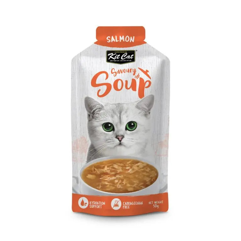 KIT CAT SAVOURY SOUP SALMON 300G 6X50G KIT CAT