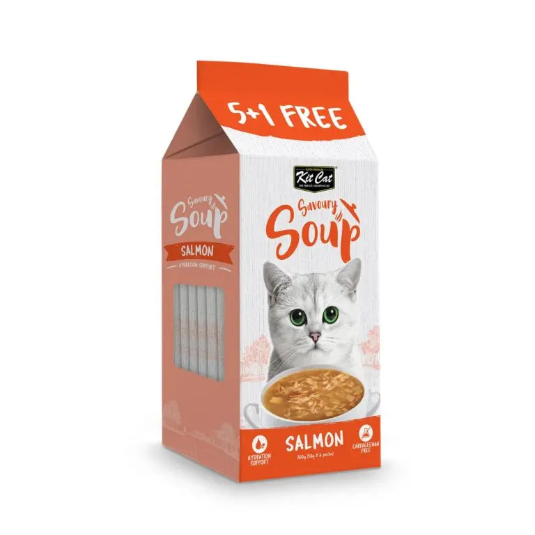 KIT CAT SAVOURY SOUP SALMON 300G 6X50G KIT CAT