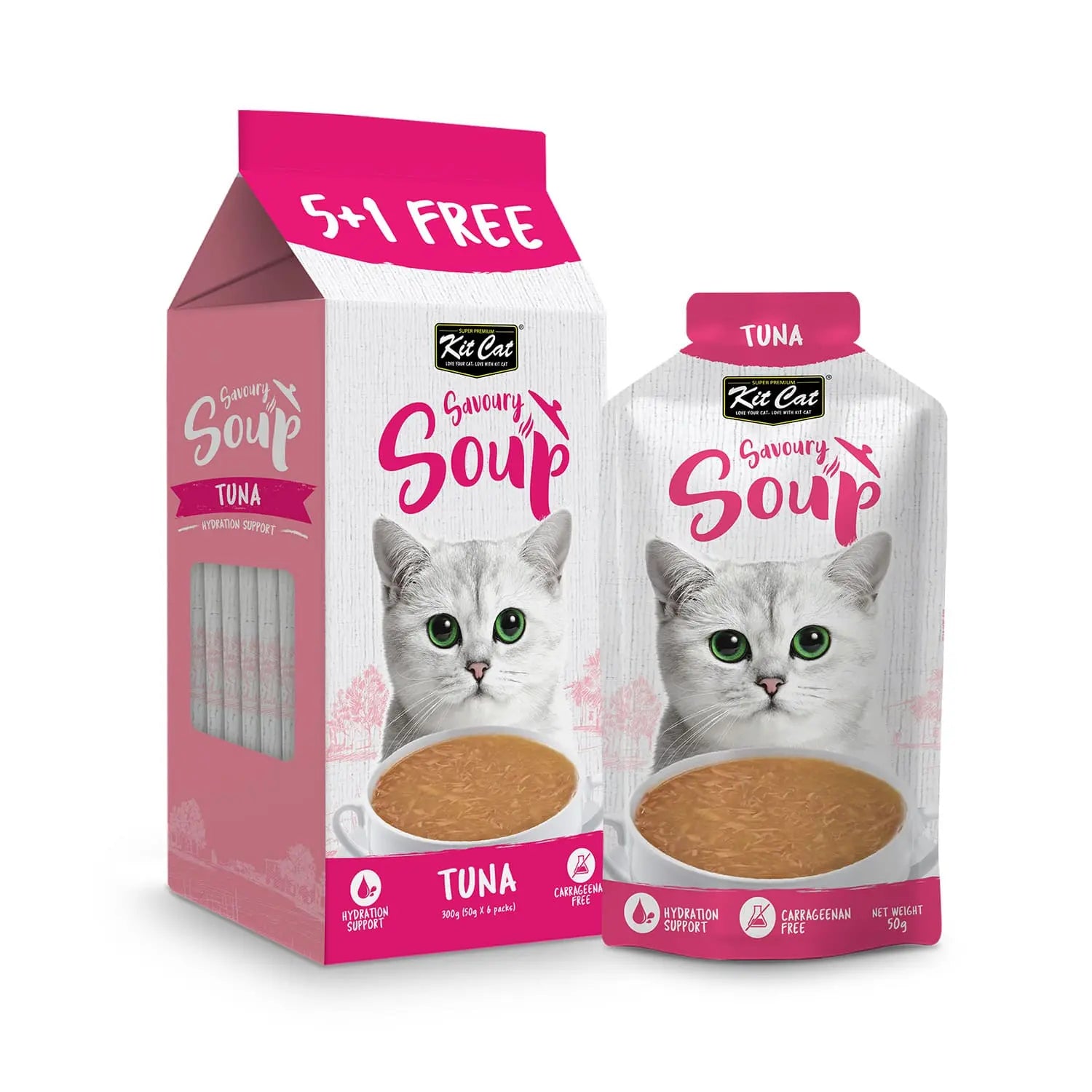 KIT CAT SAVOURY SOUP TUNA 300G 6X50G KIT CAT
