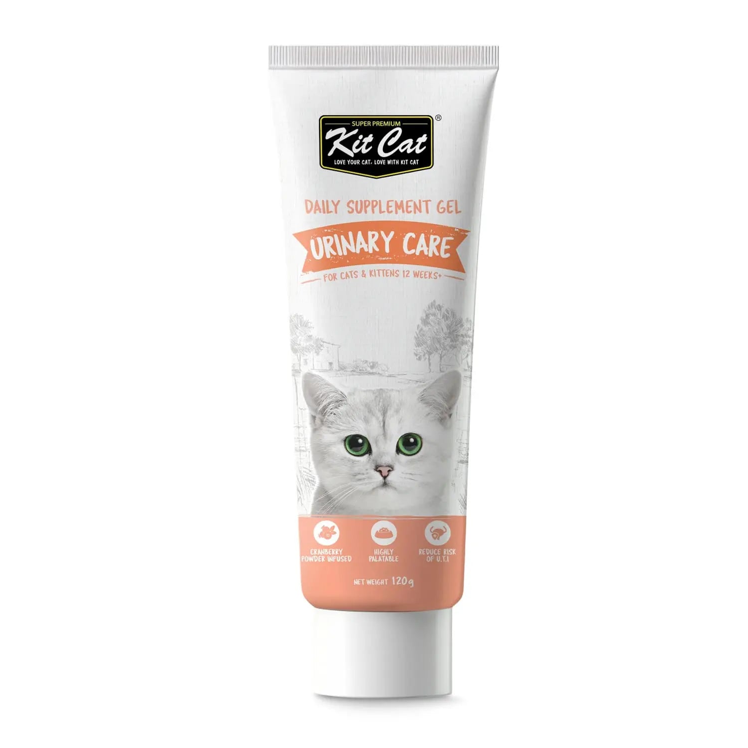 KIT CAT DAILY NUTRIONAL SUPPLEMENT GEL FOR CATS & KITTENS URINARY CARE 120G KIT CAT