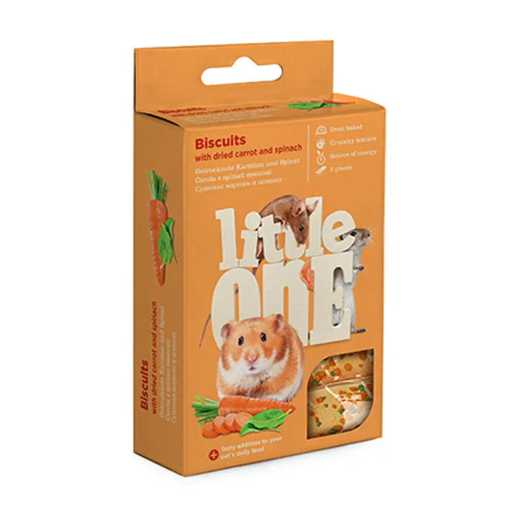 Little One Biscuits with dried carrot and spinach for small animals 5x7g Petszapp
