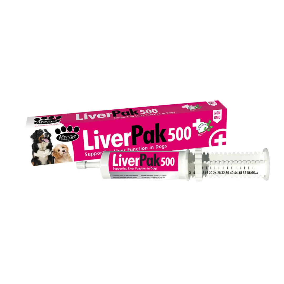 LIVERPAK 500 PASTE SUPPORTING LIVER FUNCTION FOR DOG 60 ML Mervue Laboratories