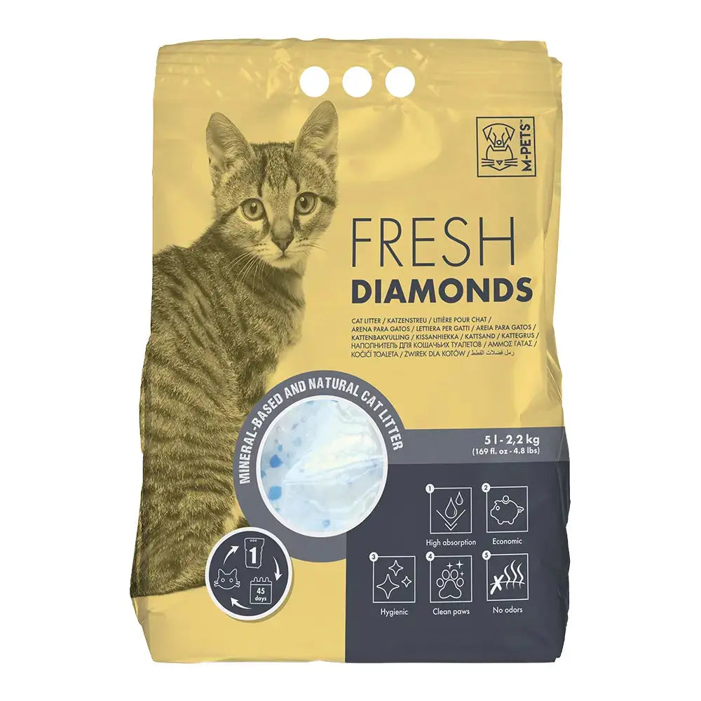 M-PETS FRESH DIAMONDS SILICA GEL CAT LITTER M-PETS