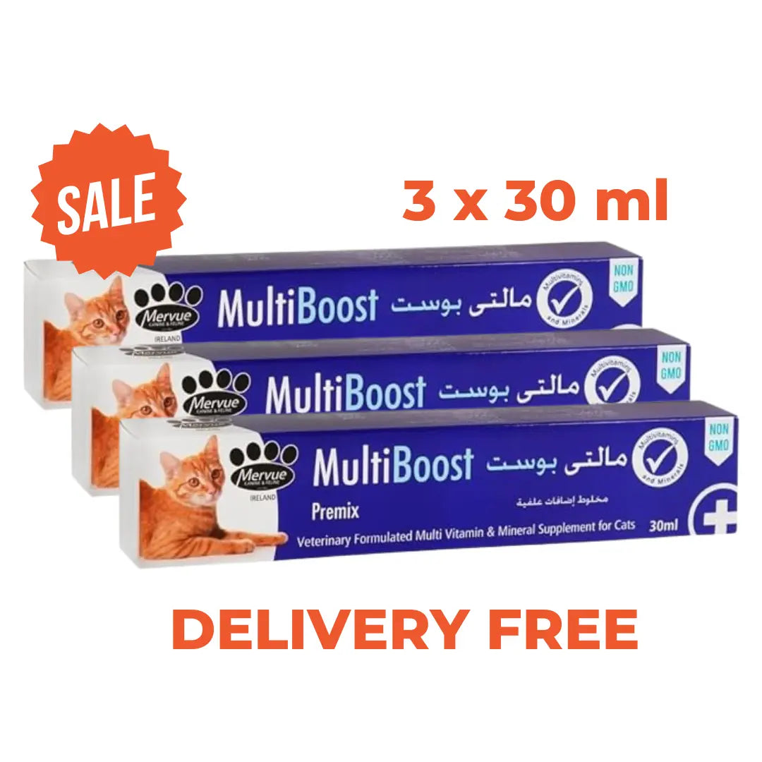 MERVUE MULTI BOOST PASTE FOR CATS 30 ml | Pack of 3 Mervue Laboratories